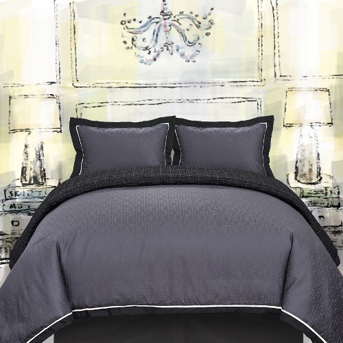 City Scapes Reversible 4 piece Comforter Set
